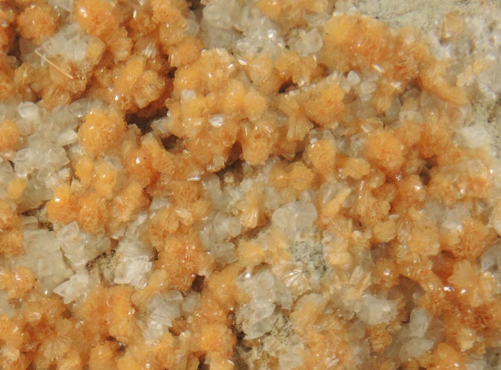 Stilbite and Calcite from Ferrante Quarry, Bernardsville, Somerset County, New Jersey