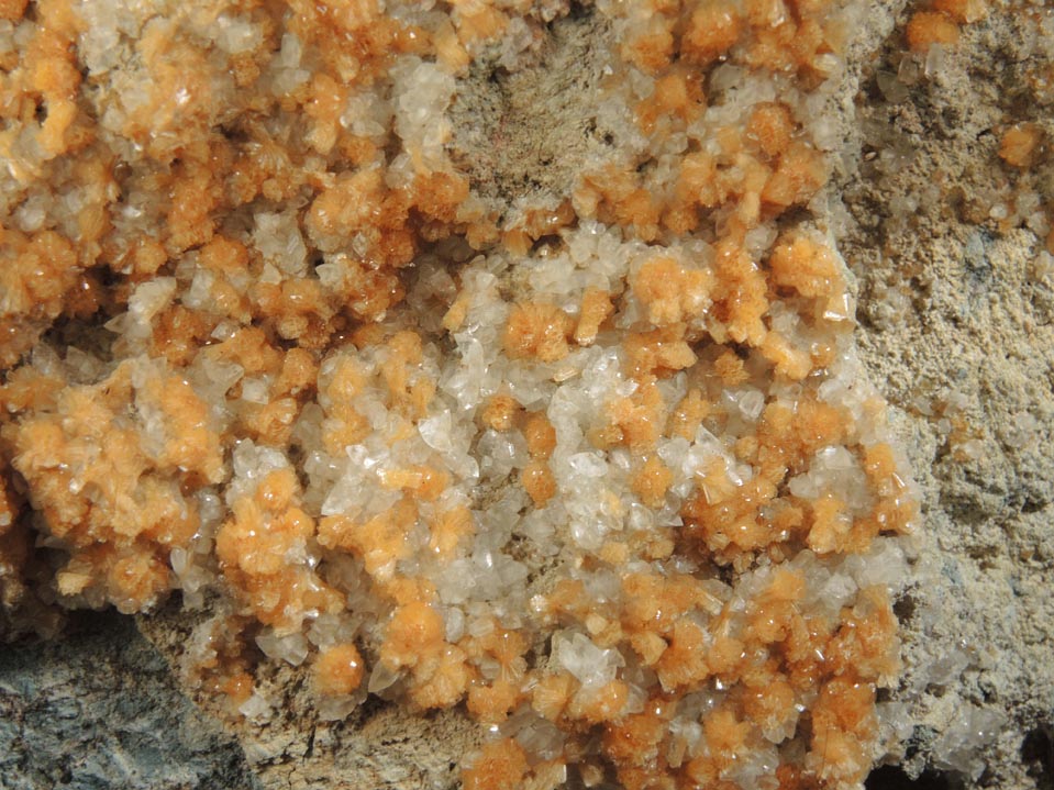 Stilbite and Calcite from Ferrante Quarry, Bernardsville, Somerset County, New Jersey