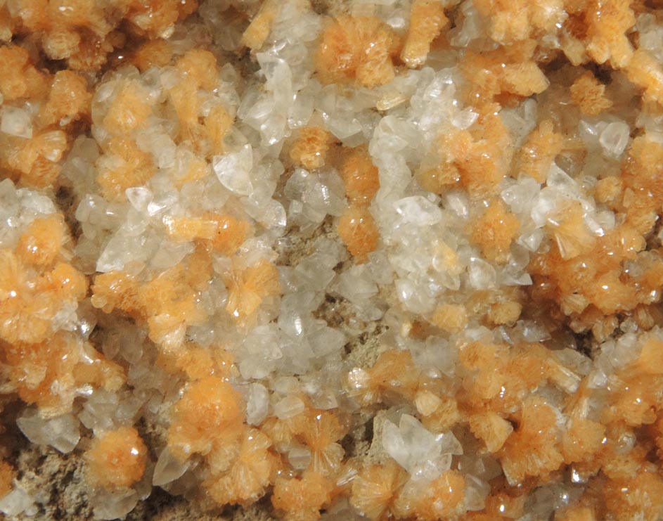 Stilbite and Calcite from Ferrante Quarry, Bernardsville, Somerset County, New Jersey