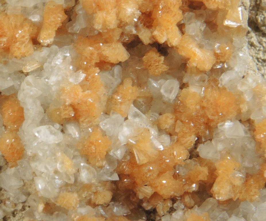 Stilbite and Calcite from Ferrante Quarry, Bernardsville, Somerset County, New Jersey