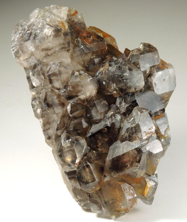 Quartz var. Smoky Quartz Parallel Growth over Milky Quartz from Tamminen Quarry, Greenwood, Oxford County, Maine