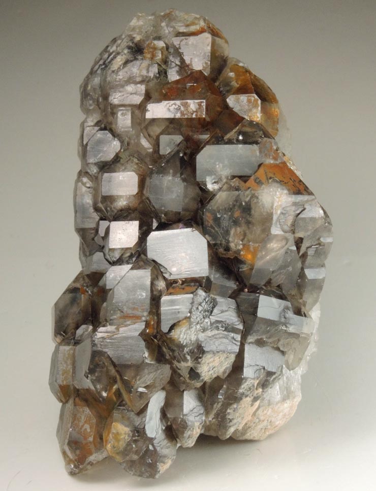 Quartz var. Smoky Quartz Parallel Growth over Milky Quartz from Tamminen Quarry, Greenwood, Oxford County, Maine