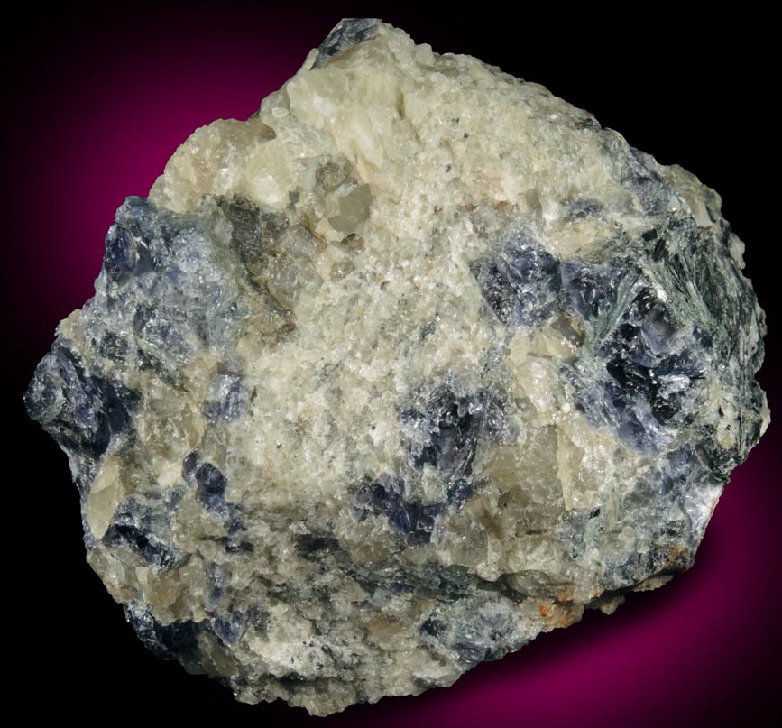 Cordierite var. Iolite with Anthophyllite from Route 9 road cut at Beaver Meadow Road, Haddam, Middlesex County, Connecticut