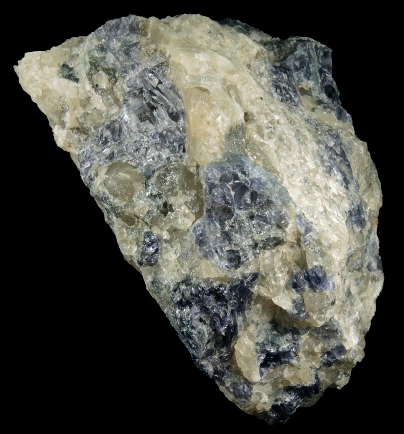 Cordierite var. Iolite with Anthophyllite from Route 9 road cut at Beaver Meadow Road, Haddam, Middlesex County, Connecticut