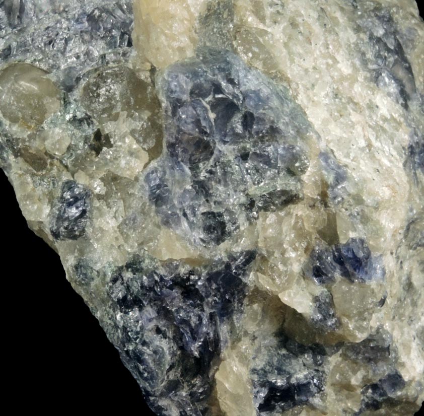 Cordierite var. Iolite with Anthophyllite from Route 9 road cut at Beaver Meadow Road, Haddam, Middlesex County, Connecticut