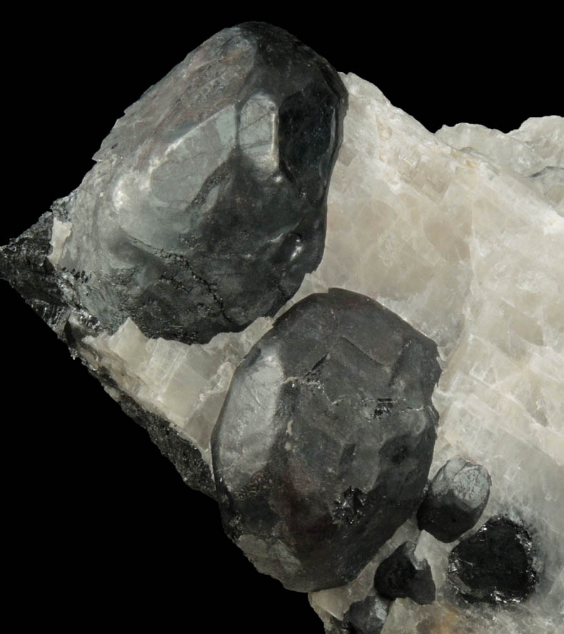 Franklinite complex crystals in Calcite from Franklin District, Sussex County, New Jersey (Type Locality for Franklinite)