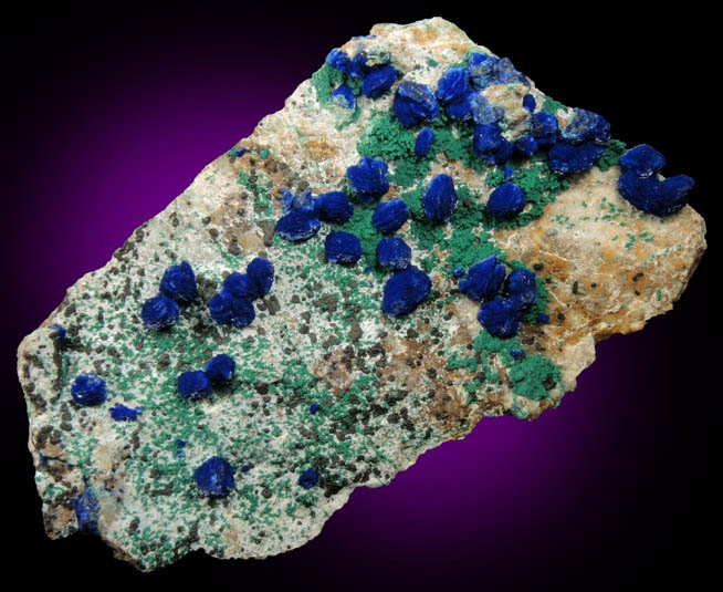 Azurite and Malachite from Morenci Mine, Clifton District, Greenlee County, Arizona