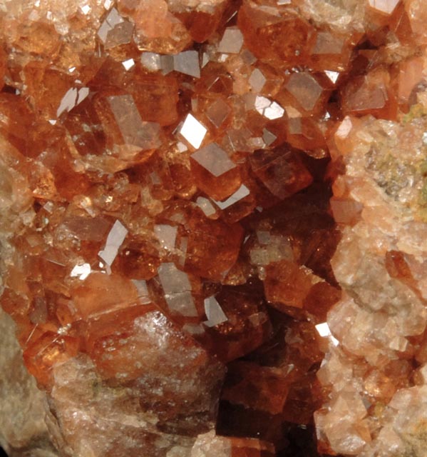 Grossular Garnet from Garnet exposure 175 m. SW of West Redding train station, Fairfield County, Connecticut