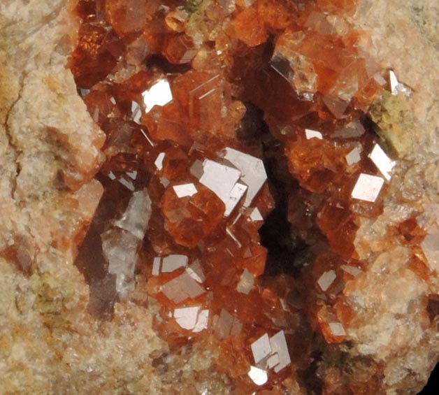 Grossular Garnet from Garnet exposure 175 m. SW of West Redding train station, Fairfield County, Connecticut