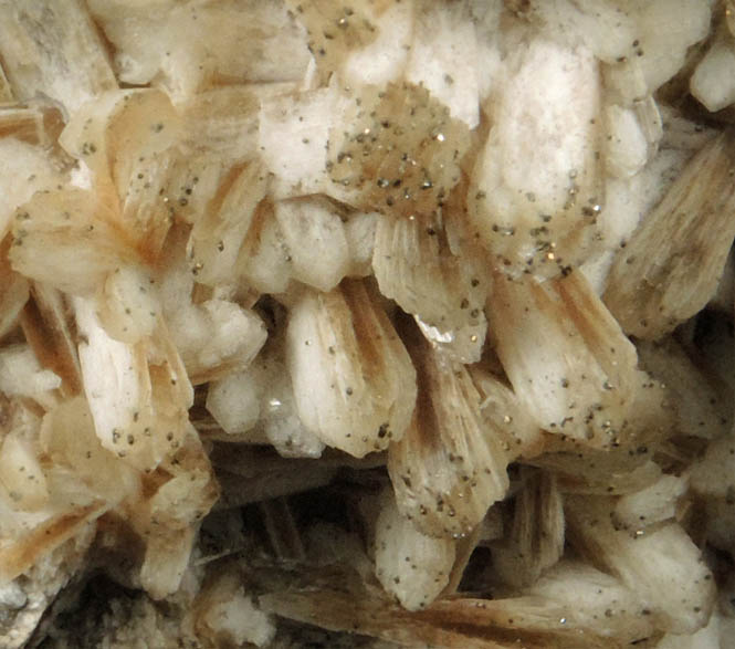 Stilbite with Pyrite from Cornwall Iron Mines, Cornwall, Lebanon County, Pennsylvania