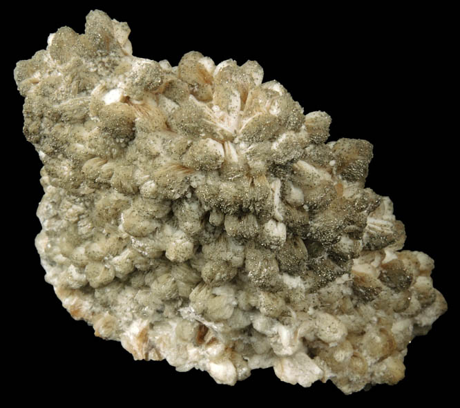 Stilbite with Pyrite from Cornwall Iron Mines, Cornwall, Lebanon County, Pennsylvania