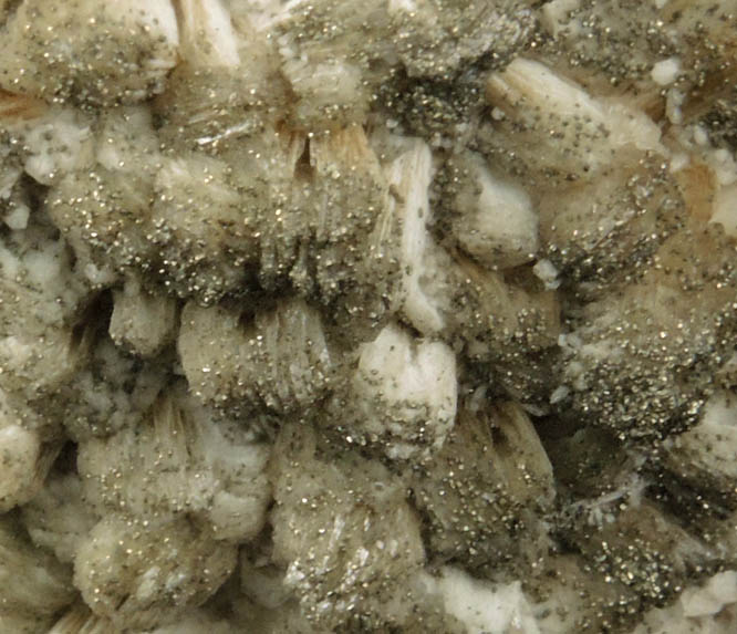 Stilbite with Pyrite from Cornwall Iron Mines, Cornwall, Lebanon County, Pennsylvania