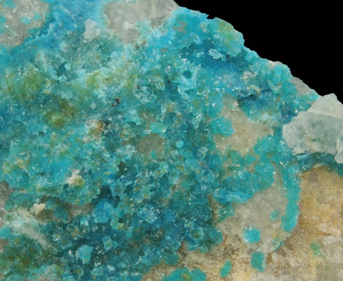 Turquoise crystals on Quartz from Bishop Mine, Lynch Station, Campbell County, Virginia