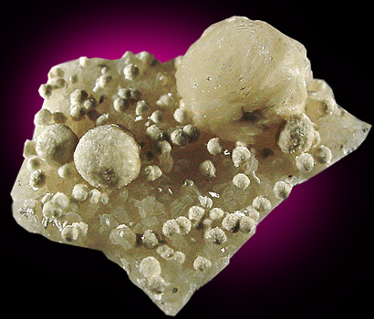 Gyrolite on Prehnite from Bombay, India