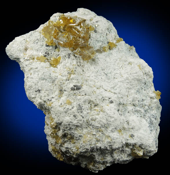 Sphalerite (gem yellow) from ZCA Pierrepont Mine, Pierrepont, St. Lawrence County, New York