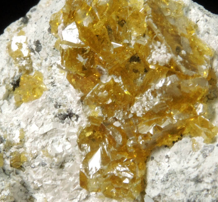 Sphalerite (gem yellow) from ZCA Pierrepont Mine, Pierrepont, St. Lawrence County, New York