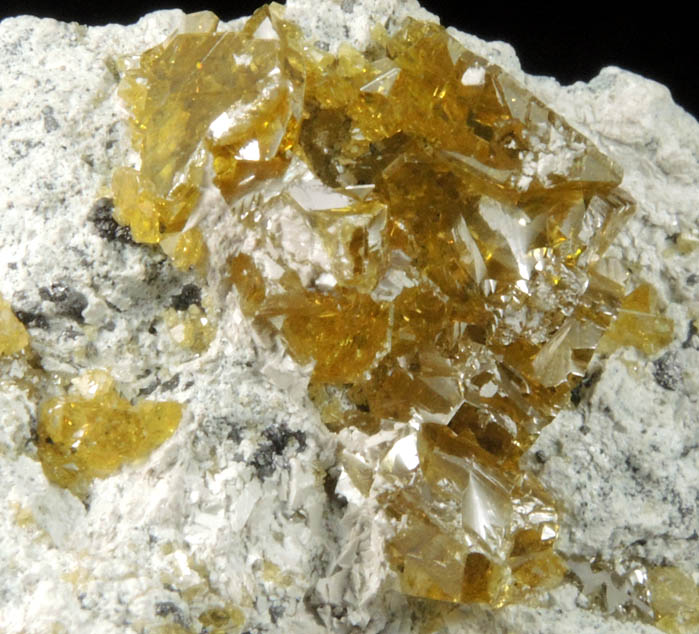 Sphalerite (gem yellow) from ZCA Pierrepont Mine, Pierrepont, St. Lawrence County, New York