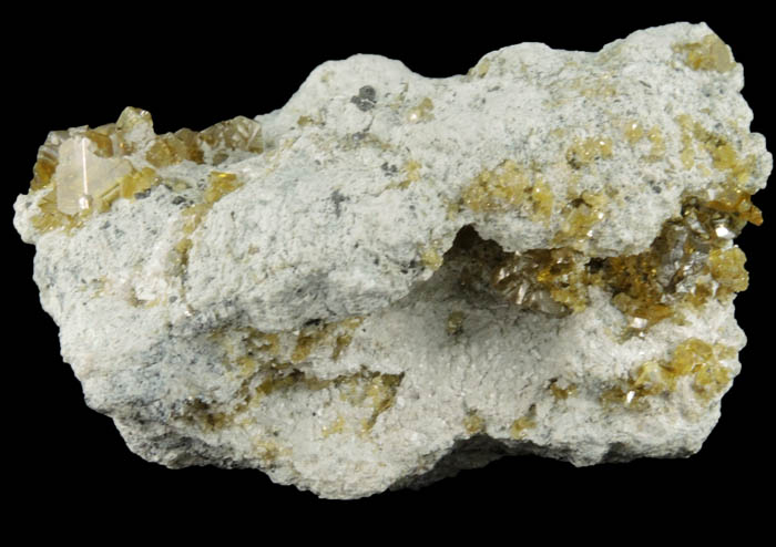 Sphalerite (gem yellow) from ZCA Pierrepont Mine, Pierrepont, St. Lawrence County, New York