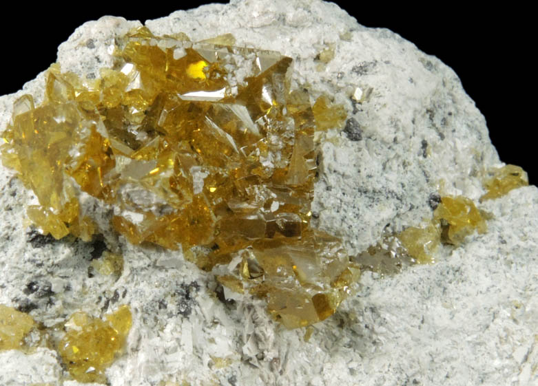 Sphalerite (gem yellow) from ZCA Pierrepont Mine, Pierrepont, St. Lawrence County, New York