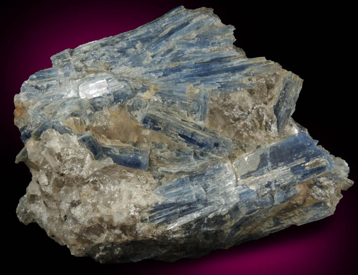 Kyanite in Quartz from Gile Mountain Formation, Pomfret, Windsor County, Vermont