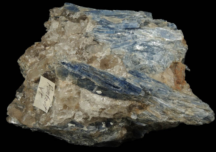 Kyanite in Quartz from Gile Mountain Formation, Pomfret, Windsor County, Vermont