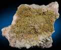 Pyromorphite on Barite from Rowley Mine, 20 km northwest of Theba, Painted Rock Mountains, Maricopa County, Arizona