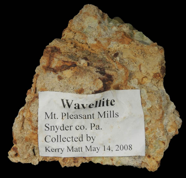 Wavellite from National Limestone Quarry, Lime Ridge, Mount Pleasant Mills, Snyder County, Pennsylvania