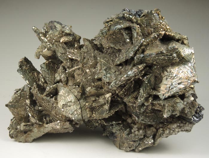 Pyrite pseudomorphs after Marcasite on Sphalerite from Nanisivik Mine, Baffin Island, Nunavut, Canada