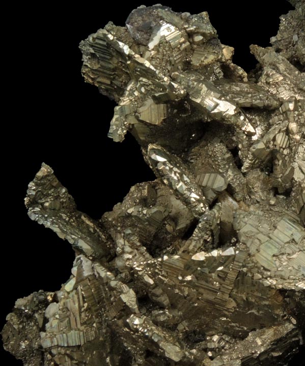 Pyrite pseudomorphs after Marcasite on Sphalerite from Nanisivik Mine, Baffin Island, Nunavut, Canada