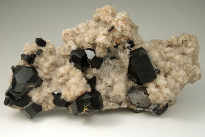 Schorl Tourmaline on Quartz from Klein Spitzkoppe, 56 km WNW of Usakos, Erongo region, Namibia