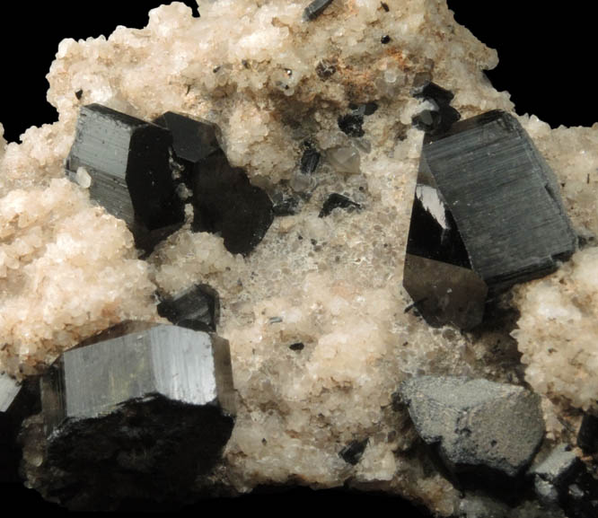 Schorl Tourmaline on Quartz from Klein Spitzkoppe, 56 km WNW of Usakos, Erongo region, Namibia