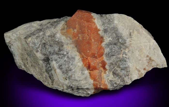 Willemite (vein) from Franklin District, Sussex County, New Jersey