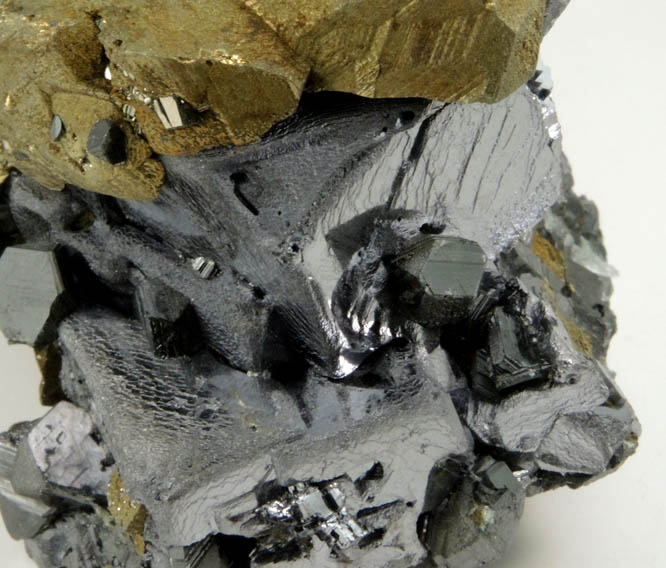 Sphalerite on Chalcopyrite over Galena from Angel Yanakiev Mine, Madan District, Rhodope Mountains, Bulgaria