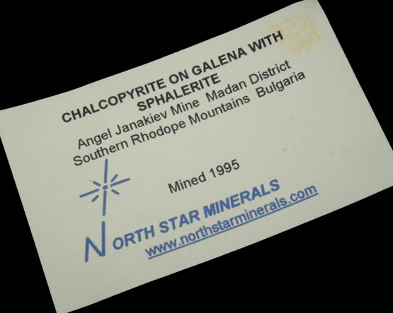 Sphalerite on Chalcopyrite over Galena from Angel Yanakiev Mine, Madan District, Rhodope Mountains, Bulgaria