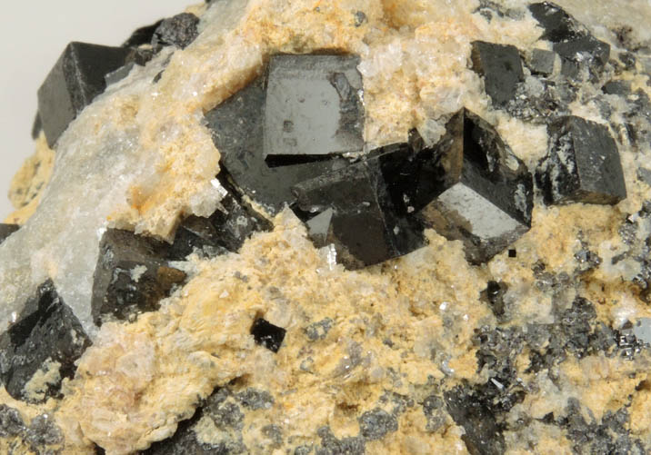 Magnetite (rare cubic and tetrahexahedral crystal form) from ZCA Mine No. 4, Fowler Ore Body, 2500' Level, Balmat, St. Lawrence County, New York