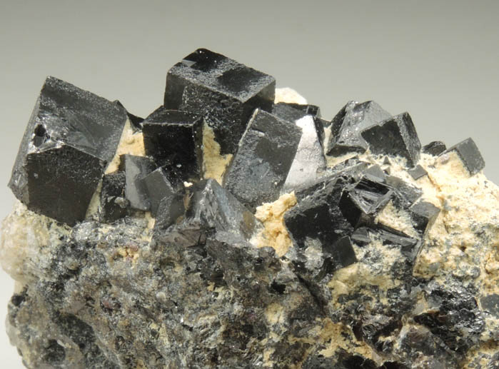 Magnetite (rare cubic and tetrahexahedral crystal form) from ZCA Mine No. 4, Fowler Ore Body, 2500' Level, Balmat, St. Lawrence County, New York