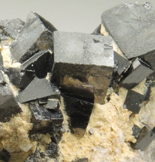 Magnetite (rare cubic and tetrahexahedral crystal form) from ZCA Mine No. 4, Fowler Ore Body, 2500' Level, Balmat, St. Lawrence County, New York