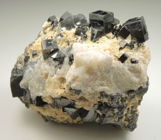 Magnetite (rare cubic and tetrahexahedral crystal form) from ZCA Mine No. 4, Fowler Ore Body, 2500' Level, Balmat, St. Lawrence County, New York