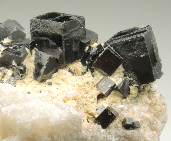 Magnetite (rare cubic and tetrahexahedral crystal form) from ZCA Mine No. 4, Fowler Ore Body, 2500' Level, Balmat, St. Lawrence County, New York