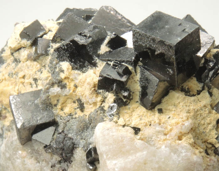 Magnetite (rare cubic and tetrahexahedral crystal form) from ZCA Mine No. 4, Fowler Ore Body, 2500' Level, Balmat, St. Lawrence County, New York