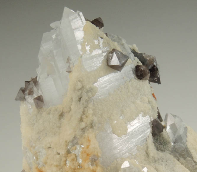 Scheelite on Quartz from Yaogangxian Mine, Nanling Mountains, Hunan, China