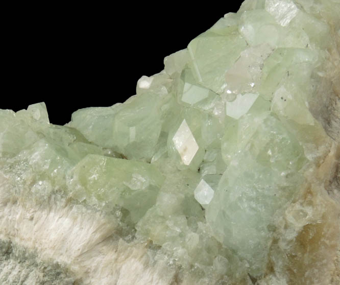 Datolite on Dalnegorskite from Borosilikatnoye deposit (Bor Pit), Dalnegorsk, Primorskiy Kray, Russia (Type Locality for Dalnegorskite)