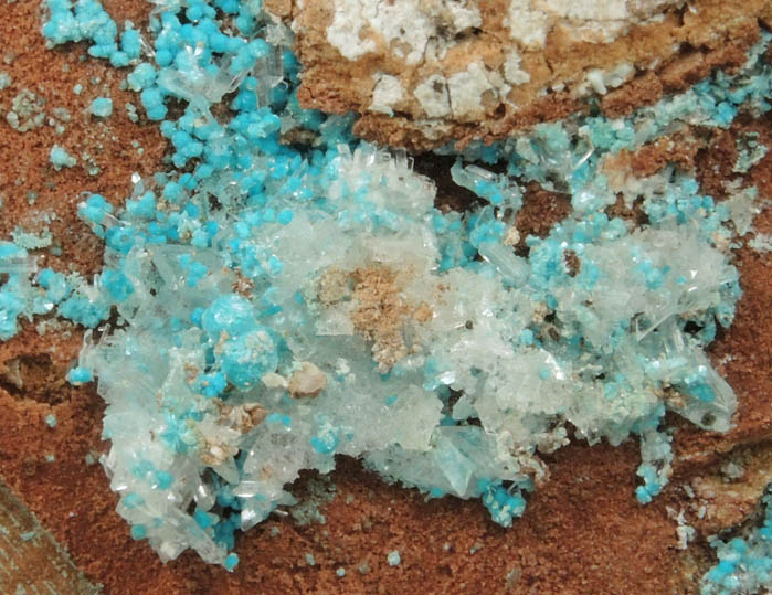 Devilline and Gypsum from Kamariza Mines, Lavrion (Laurium) Mining District, Attica Peninsula, Greece