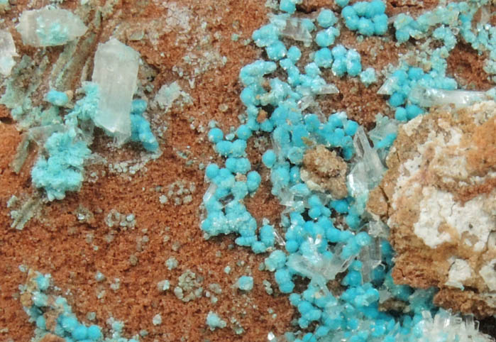 Devilline and Gypsum from Kamariza Mines, Lavrion (Laurium) Mining District, Attica Peninsula, Greece