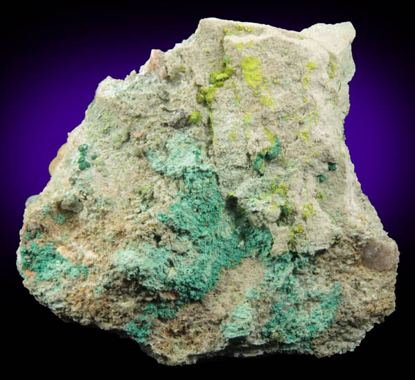 Volborthite and Chrysocolla from Monument No. 1 Mine, 26 km north of Kayenta, Navajo County, Arizona