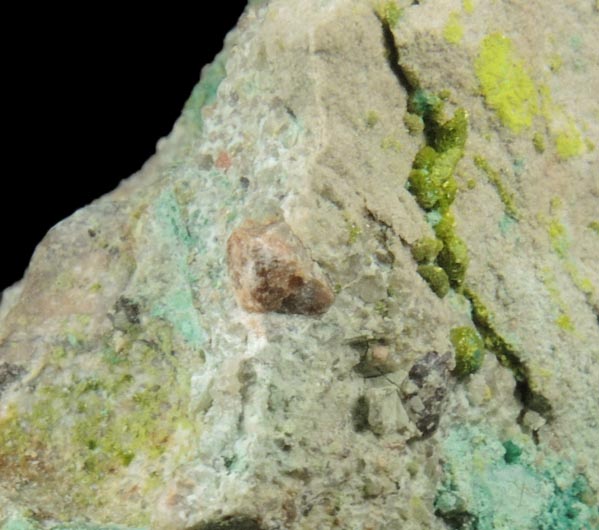 Volborthite and Chrysocolla from Monument No. 1 Mine, 26 km north of Kayenta, Navajo County, Arizona