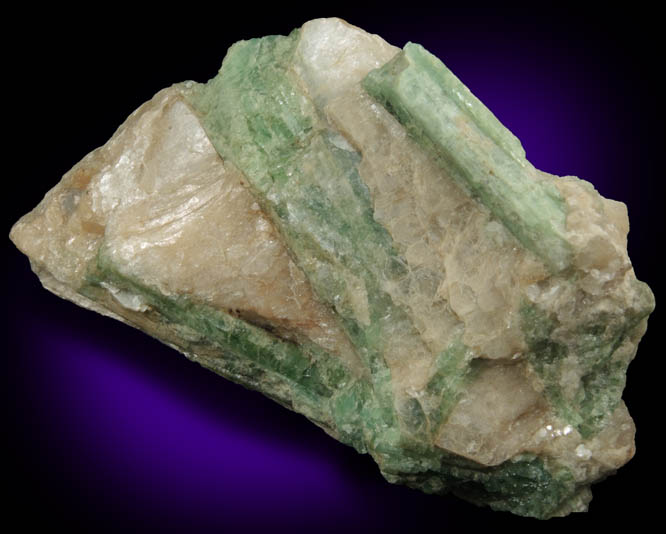 Elbaite Tourmaline in Muscovite from Mount Apatite, Auburn, Androscoggin County, Maine