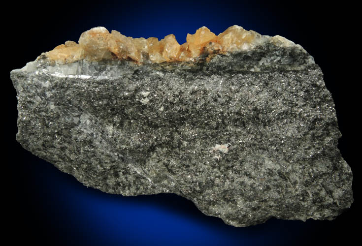 Calcite on Enstatite (?) from Radautal, Bad Harzburg, Niedersachsen, Germany