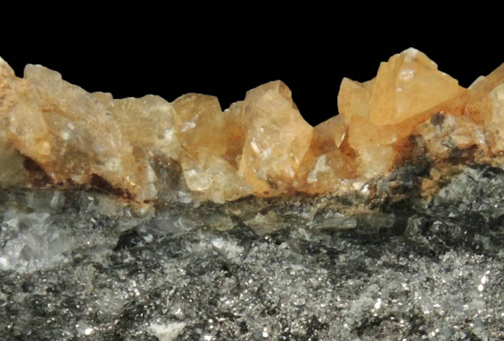 Calcite on Enstatite (?) from Radautal, Bad Harzburg, Niedersachsen, Germany