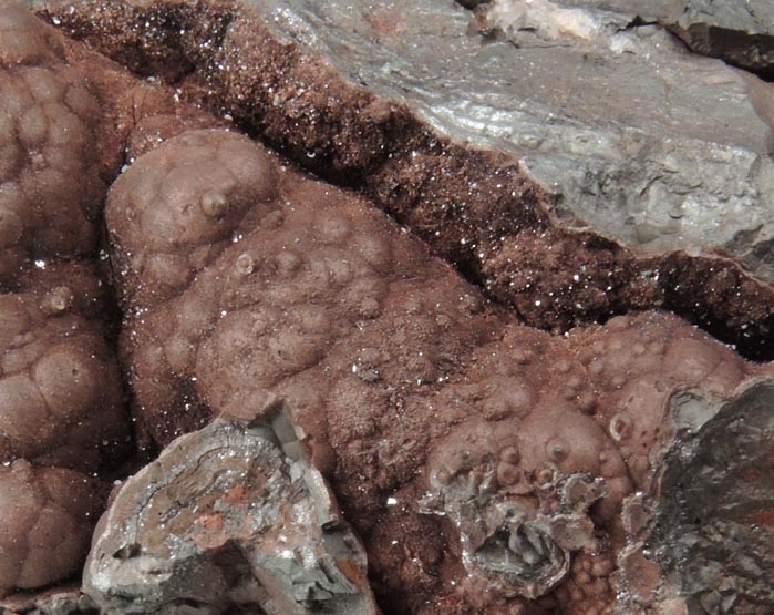 Hematite and Quartz from Beckermet Mine, southeast of Egremont, Cumberland, England